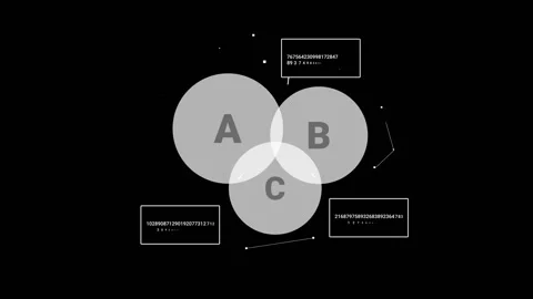 Isolated overlay infographic element - chart with circles. Video stock 115900779