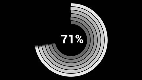 Isolated overlay infographic element - round chart. Isolated. Stock Footage 115900753