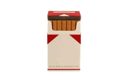 Isolated pack of cigarettes on a white background Stock Photos