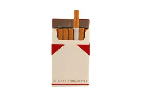 Isolated pack of cigarettes on a white background Foto stock