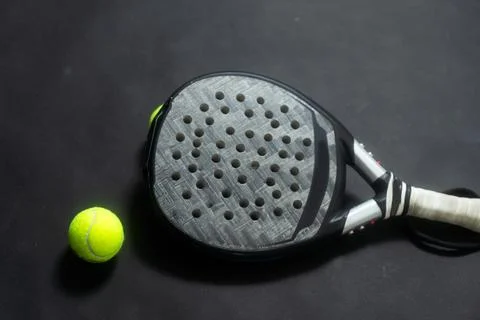 Isolated paddle tennis objects black background Foto stock