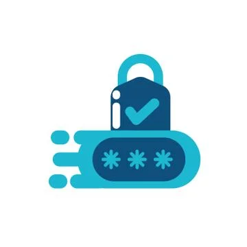Isolated padlock code and check mark vector design Illustrazione stock