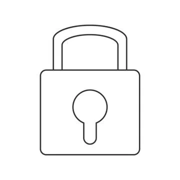 Isolated padlock of security system design Stock Illustration