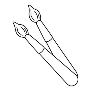 Isolated paint brush design vector illustrator Illustrazione stock