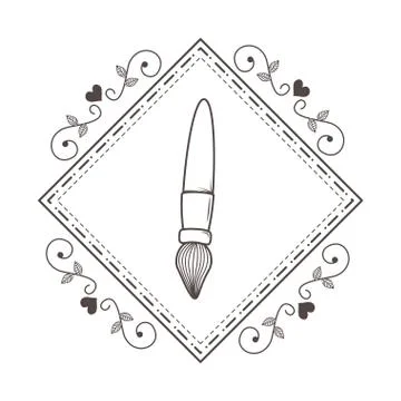 Isolated paint brush design vector illustrator Illustrazione stock