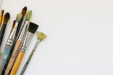 Isolated paint brushes 스톡 사진