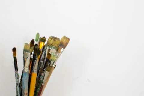 Isolated paint brushes Stock Photos