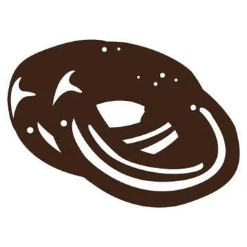 Isolated pair of bagels Stock Illustration