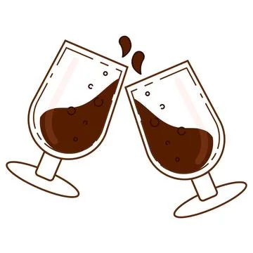 Isolated pair of beer glasses doing a toast Vector Stock Illustration
