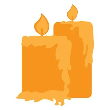Isolated pair of candles Ilustração Stock