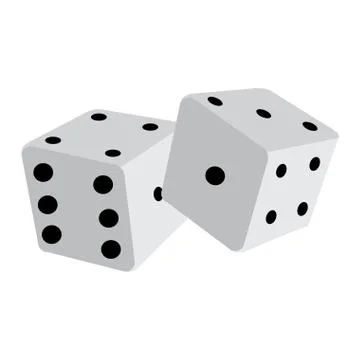 Isolated pair of dices Ilustração Stock