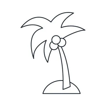 Isolated palm tree design Illustrazione stock