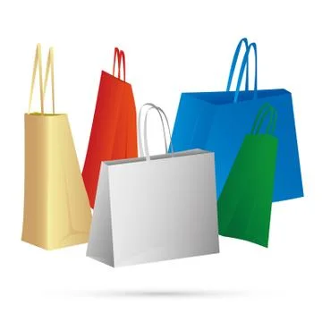 Isolated paper bag on white background vector design Stock Illustration