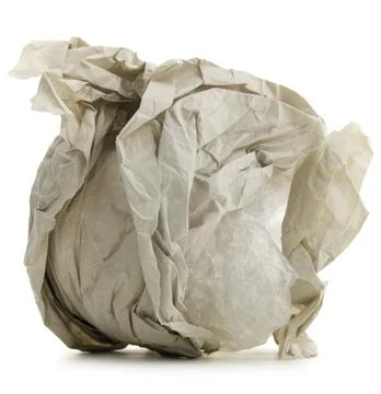 Isolated Paper Bubble Wrap Trash Ball Stock Photos