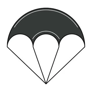 Isolated parachute icon Stock Illustration