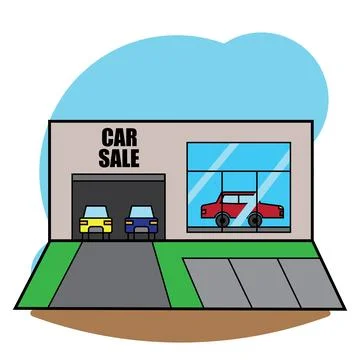 Isolated parking building icon flat design Vector Ilustración de archivo