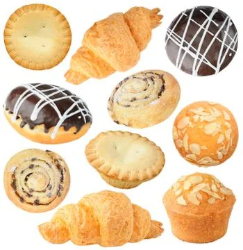 Isolated pastry collection Foto stock