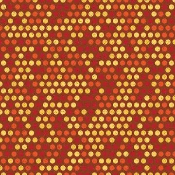 Isolated pattern of small hexagonal shapes on textured brown background ill.. Stock Illustration