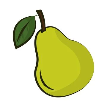 Isolated pear icon Flat design Vector Stock Illustration