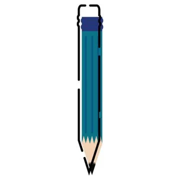 Isolated pencil icon Stock Illustration