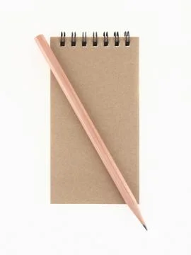 Isolated pencil with notebook Stock Photos