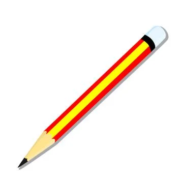 Isolated of pencil - vector illustration Stock Illustration
