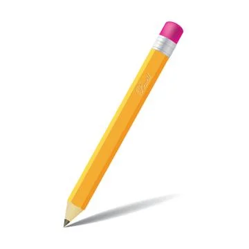 Isolated pencil on white background Illustrazione stock