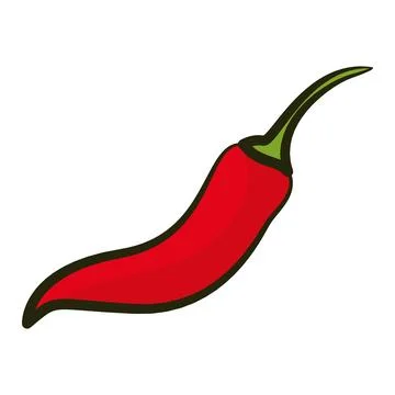Isolated pepper icon flat design Vector Stock Illustration