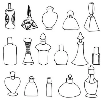 Isolated perfume bottles Illustrazione stock