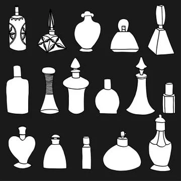 Isolated perfume bottles Illustrazione stock