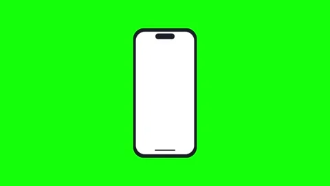 Isolated Phone on Green Screen Background Video stock 343928544