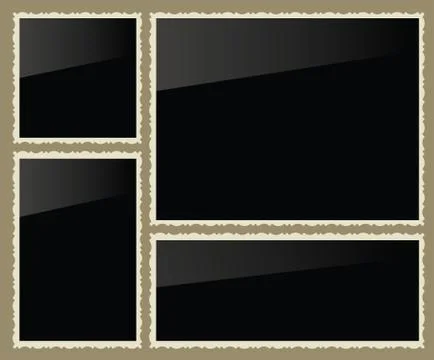 Isolated photo frames, vector illustration, set Stockillustratie