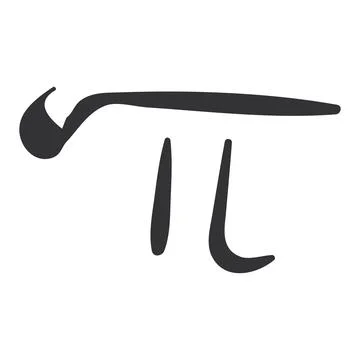 Isolated pi number math symbol Vector 스톡 일러스트