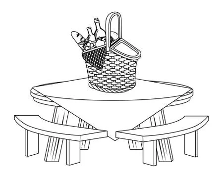 Isolated picnic basket design vector illustrator Stock Illustration