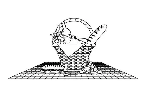 Isolated picnic basket design vector illustrator Stock Illustration