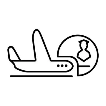 Isolated pictogram pilot design 스톡 일러스트