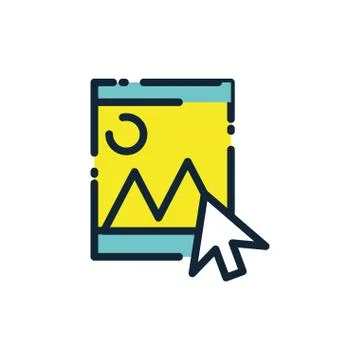 Isolated picture and cursor vector design Illustrazione stock