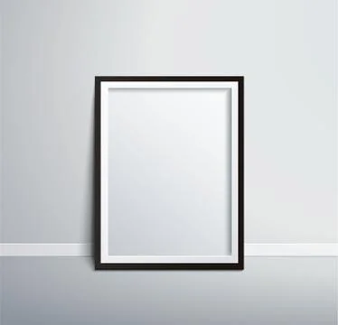 Isolated picture frame on wall vector illustration EPS10 Stock Illustration