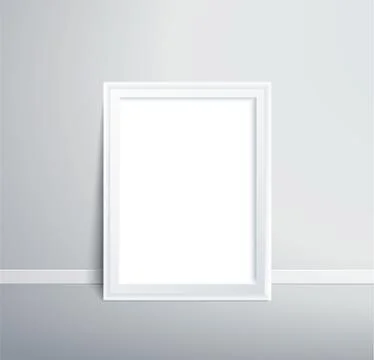 Isolated picture frame on wall vector Stock Illustration