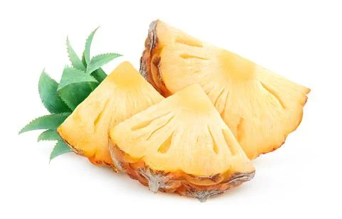 Isolated pieces of pineapple Foto stock