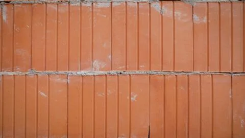 Isolated pile of builders bricks. Ceramic blocks stack 스톡 사진
