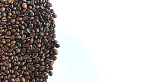 Isolated Pile of Coffee Beans Stock Photos