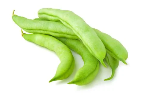 Isolated pile of runner beans Stock Photos