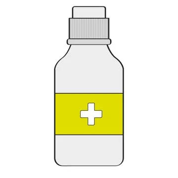 Isolated pill bottle icon Illustrazione stock