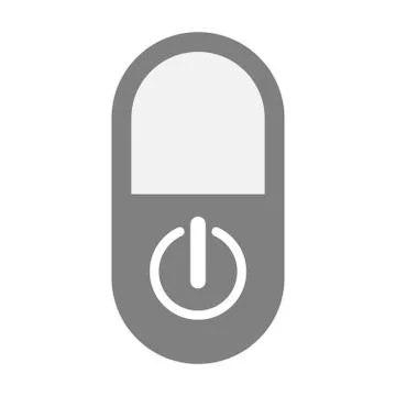 Isolated pill icon with an off button Illustrazione stock