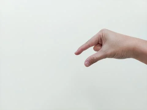Isolated Pinching Gesture Stock Photos