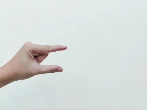 Isolated Pinching Gesture Stock Photos