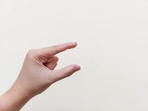 Isolated Pinching Gesture Stock Photos
