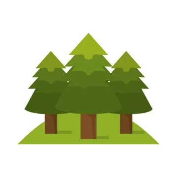 Isolated pine trees design Illustrazione stock