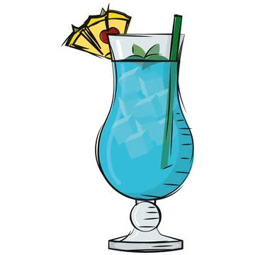 Isolated pineapple cocktail vector illustration Stock Illustration